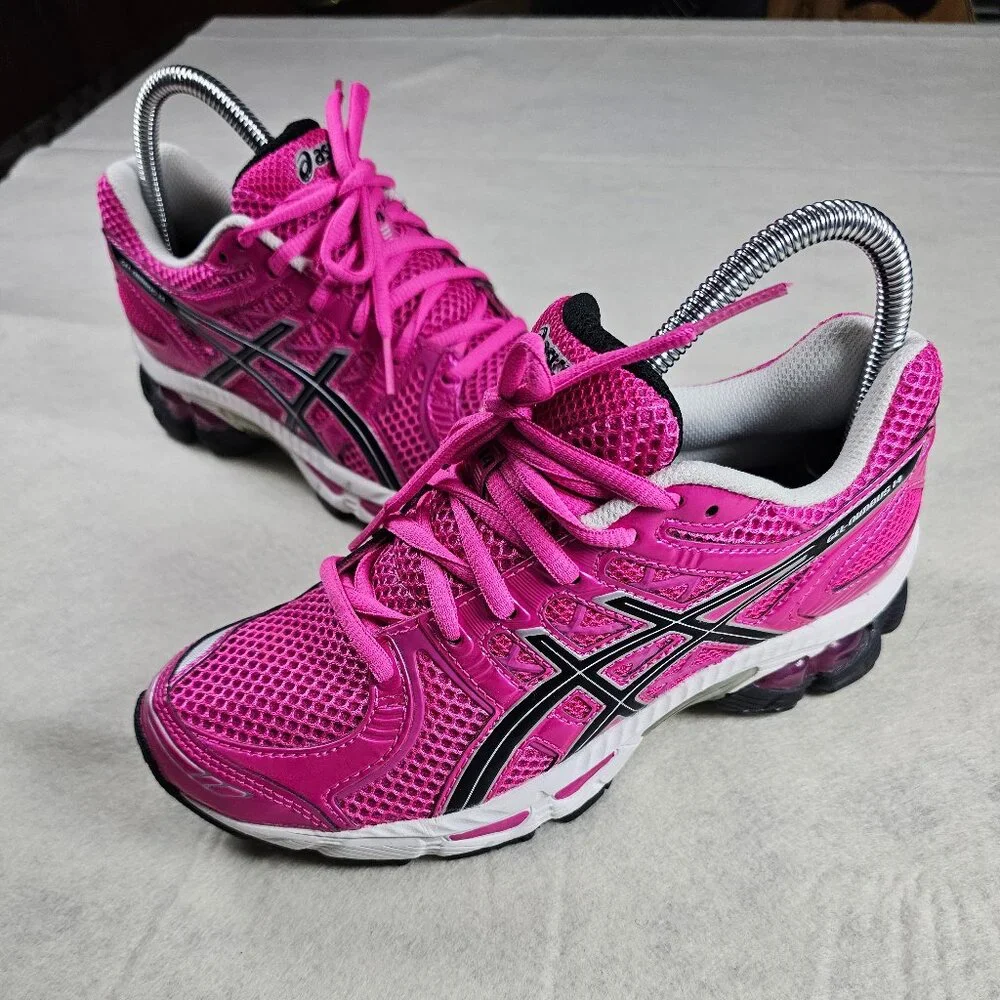 ASICS Gel Nimbus 14 Pink & Black Running Shoes Size 6 - Picture 2 of 6